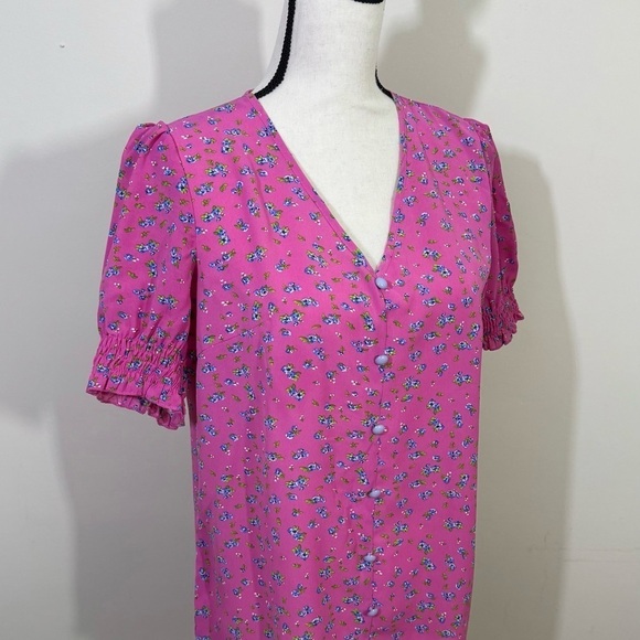 Dreimp Tops - Floral Pink Blouse